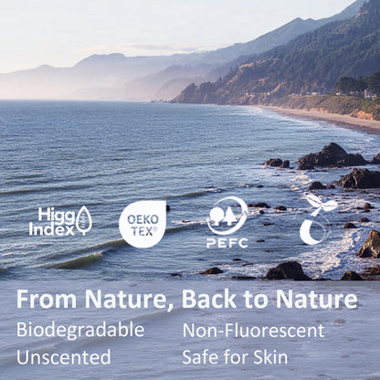 Ourmed Life Face Towels, Disposable Biodegradable Clean Facial Towels for Sensitive Skin, Lint- free Face Cloths for Makeup Remover, Skincare and Women Cleaning, Dry Wipes,100 Count Dot Texture