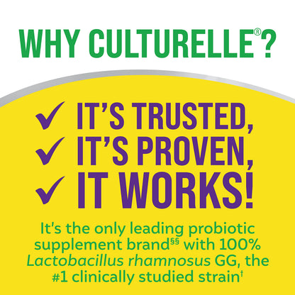 Culturelle Pro Strength Daily Probiotics For Digestive Health (2 Month Supply) with Prebiotics for Women & Men, Supports Occasional Diarrhea, Gas & Bloating, Gluten & Soy Free, 60 Count