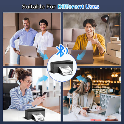 Omezizy Bluetooth Shipping Label Printer 4x6, 249BT Thermal Label Printer 4x6 for Small Business, Shipping Packages, Office, Home, Compatible with Android iPhone iPad Windows macOS Tiktok USPS Etsy