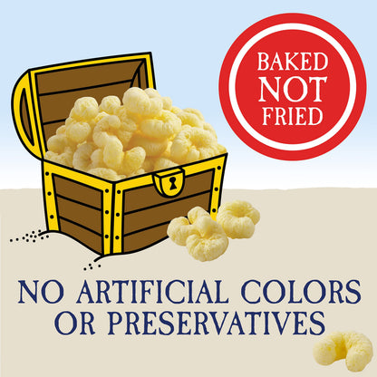 Pirate's Booty Aged White Cheddar Cheese Puffs, Gluten-Free, Kids Snacks, 1oz (30ct)
