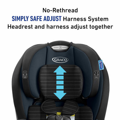 Graco TriRide 3-in-1 Reclining Car Seat, Clybourne - Rear & Forward Facing Car Seat, Highback Booster, Adjustable Headrest