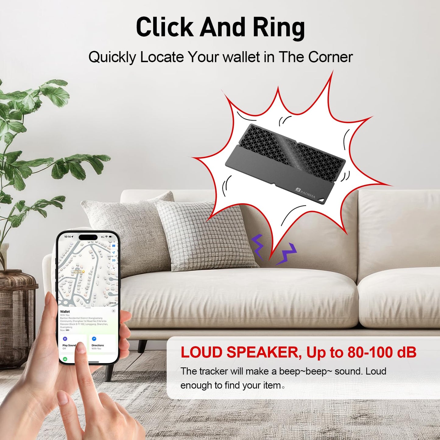 BFADEHA 2026 [Apple MFi Certified] (iOS Only) Bluetooth Tracker Smart Card for Apple Find My iPhone Wallet GPS Tracker, 5-10 Years Staying Power, Keys Finder and Item Locator for Keys, Bags, Passport