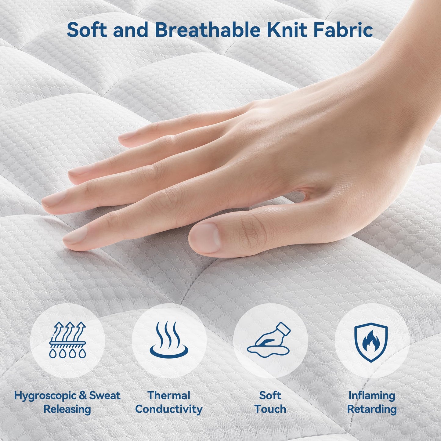Queen Mattress, 12 Inch Mattress Queen Size in a Box, Hybrid Memory Foam Mattress with Upgrade Individually Pocket Spring to Improve Sleep and Pain Relief, Medium Firm, Motion Isolation, CertiPUR-US