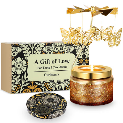 Butterfly Gifts for Women,Unique Birthday Gift for Mom Sister Friendship Girlfriend,Rotatable Scented Candles for Anniversary,Easter, Mother's Day,Gifts for Women Who Have Everything