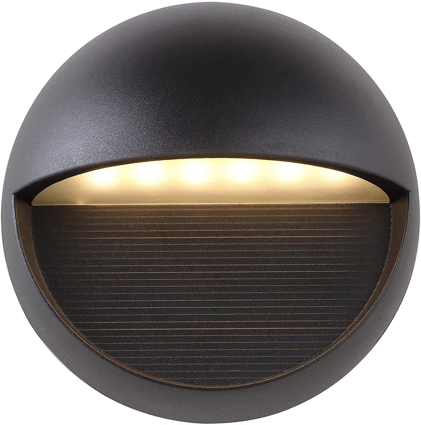 JONATHAN Y JYL7441A Orbe 6.25" Outdoor Metal/Glass Integrated LED Sconce Contemporary Modern Scandinavian 3000K LED Bulbs Included Porch Patio Yard Garage Doorway Entryway, Black
