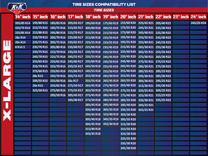 K&K Auto Snow Socks for Tires – Pro Series for Ultimate Grip Approved Snow Chain Alternative Traction Device – Tire Sock for Car SUV Van Minivan – Winter Travel Accessory Emergency Kit – XL (2pcs)