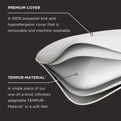 Tempur-Pedic Memory Foam Symphony Pillow Luxury Soft Feel, Standard, White