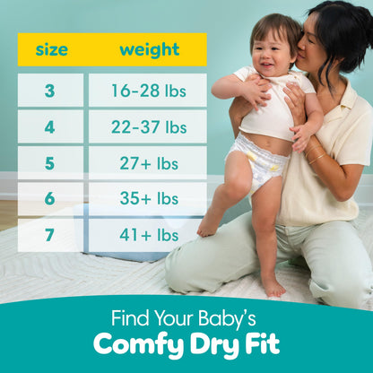 Pampers Diapers - Swaddlers 360° - Size 4, 132 Count, up to 100% Leakproof Comfy Dry Fit, Designed for Easy Changes, Pull On Baby Diaper (Packaging May Vary)