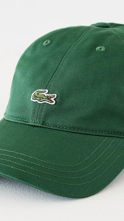 Lacoste Unisex Organic Cotton Twill Cap, Marine, One Size
