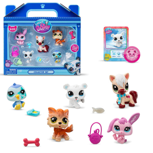 Littlest Pet Shop - Winter Besties Collector Set - LPS Gen 7, Authentic Mystery Figures, Surprise Collectible Kidult Toy, Girls, Boys, Kids, Tweens Ages 4+