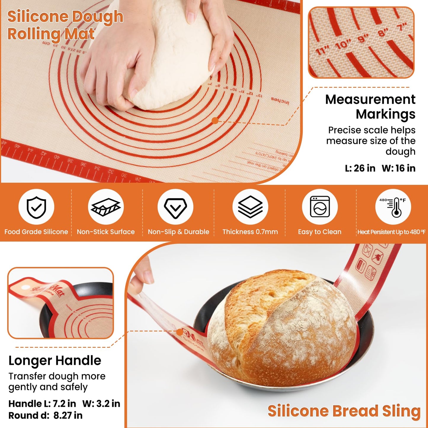 TomCare Sourdough Starter Kit 42 oz Large Glass Starter Jar 10 inch Round Bread Proofing Basket Silicone Baking Mat Tools 10pcs Bread Bags Complete Sourdough Bread Baking Supplies Gifts for Bakers