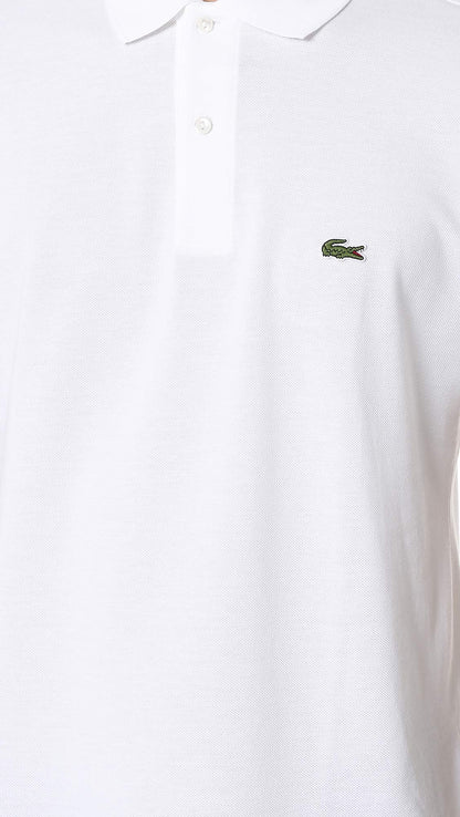 Lacoste Mens Short Sleeve Classic Chine L.12.12 Polo Shirt, White, Large
