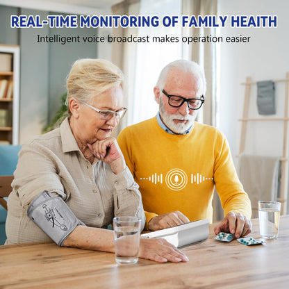 Blood Pressure Monitor for Home Use,Automatic Upper Arm High Blood Pressure Monitor with XL Pressure Cuff, Large Screen Rechargeable Digital Electric Bp Machine with Large Cuff
