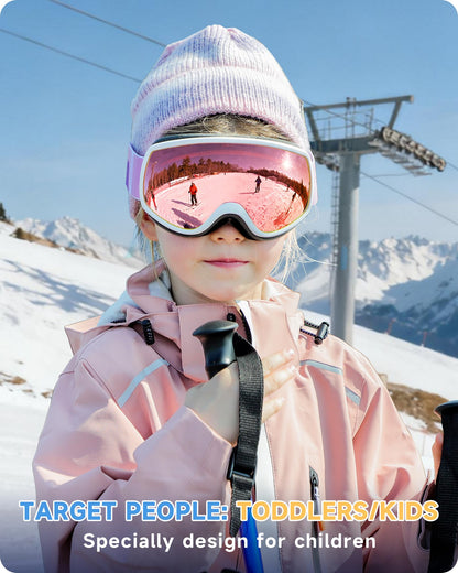 findway Kids Ski Goggles, Kids Snowboard Goggles for Boys Girls Toddler age 3-12
