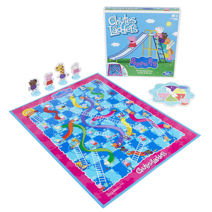 Hasbro Gaming Chutes and Ladders: Peppa Pig Edition Board Game for Kids Ages 3 and Up, Preschool Games for 2-4 Players