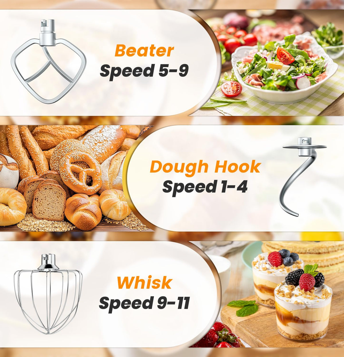 Bonnor Stand Mixer 6QT Kitchen Mixer with LED Smart Touchscreen, 11-Speed Tilt-Head Mixer with Timer, 4 Preset Menus, Stainless Steel Bowl, Dough Hook, Whisk, Beater,Green