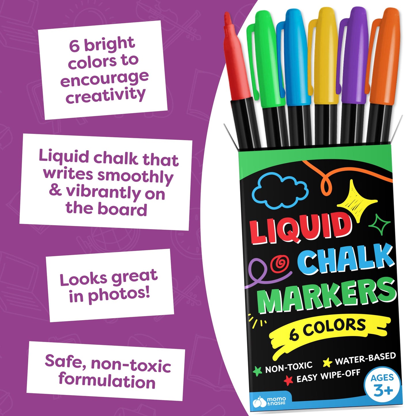 First Day of School Sign Board with Liquid Chalk Markers - 14”x11” Double-Sided & Reusable - My First and Last Day - Back to School Supplies Board for Kindergarten, Preschool