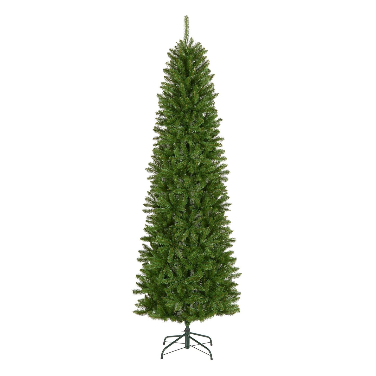 National Tree Company 7.5 ft Unlit Kingswood Fir Slim Artificial Christmas Tree, 1,075 Tips, Includes Stand, Green