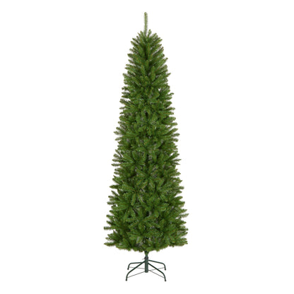 National Tree Company 7.5 ft Unlit Kingswood Fir Slim Artificial Christmas Tree, 1,075 Tips, Includes Stand, Green