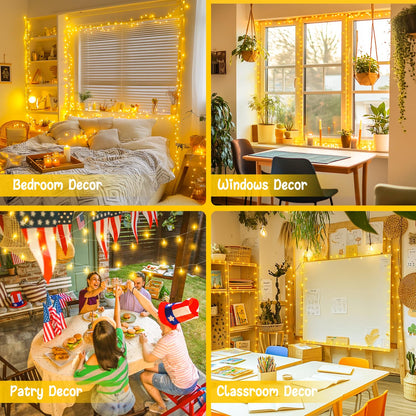 JMEXSUSS 168FT 600 LED String Lights Outdoor Indoor Christmas String Lights Plug in Warm White Tree Lights for Outside Bedroom Wedding Party Holiday Classroom Decorations