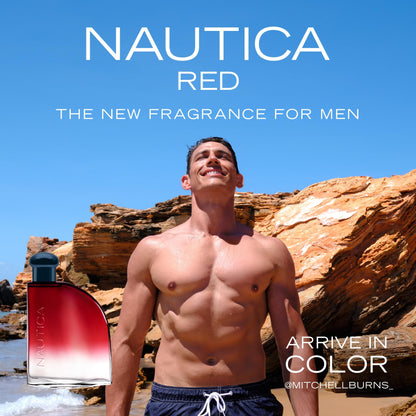 Nautica Color Red 1.6 fl oz EDT + 5.9 oz Deodorizing Body Spray, Aromatic Fougere, Notes of Black Pepper, Lavender and Rosemary, Men's Fragrance, Long Lasting, Everyday Fragrance