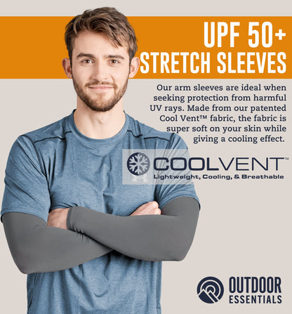 OutdoorEssentials UV Sun Protection Arm Sleeves - Compression Arm Sleeve, UV Arm Sleeves for Men,Women - Sports Cooling Sleeves, Baseball, Golf