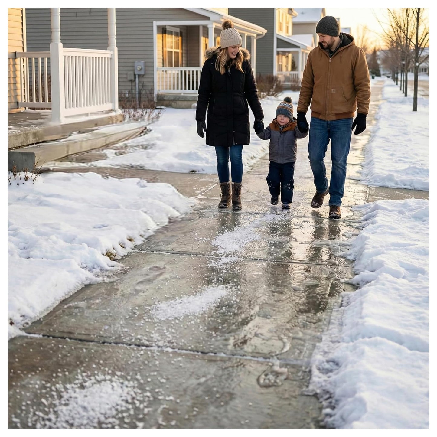 Snow Joe Eco Melt Premium Pet-Safe Ice Melt – Fast-Acting, Concrete Safe, Low-Tracking Deicer with Liquid Heat, Works to -25°F