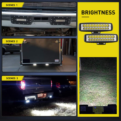 Nilight 2PCS Led Pods 6 Inch 60W Spot Light Bar 3000LM Driving Fog Off Road Lights 12V/24V for Trucks Jeep UTV ATV Marine Boat Golf Cart Trailer