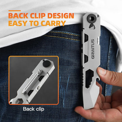 EDC Pry Bar Multitool with Bi-Directional Ratchet Screwdriver & Everlasting Pen, Wrenches, Crowbar, Bottle and Box Openers - Your Versatile Companion for Everyday Carry and Camping Accessories