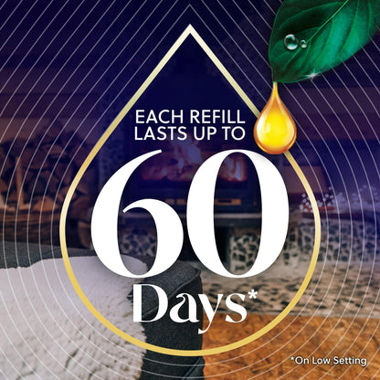 Air Wick Plug In Vibrant Scented Oils Refills, Campfire and Starlit Sky, Fall Scents, 5 ct