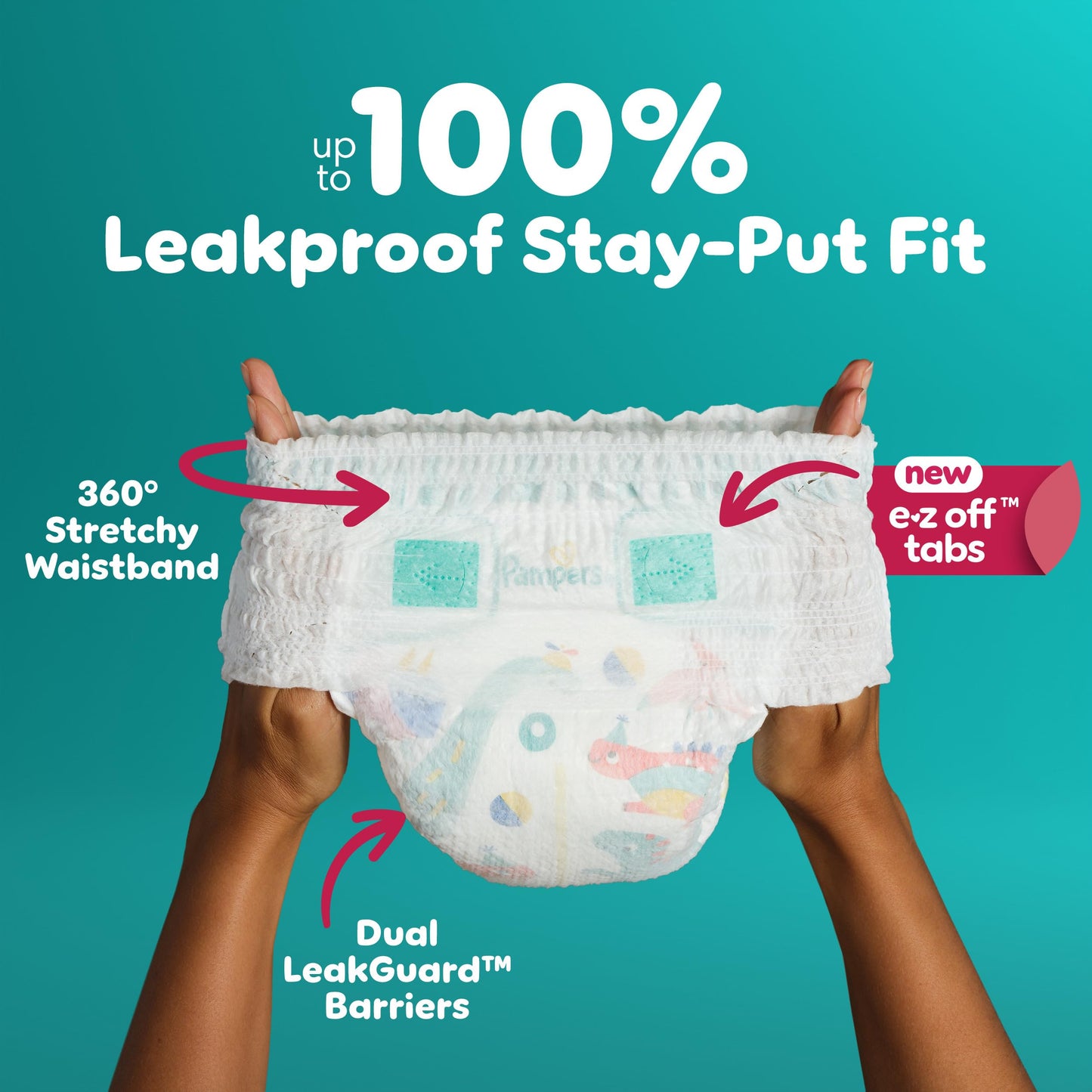 Pampers Diapers - Cruisers 360 - Size 4, 144 Count, Babyproof up to 100% Leakproof Pull-On Diaper