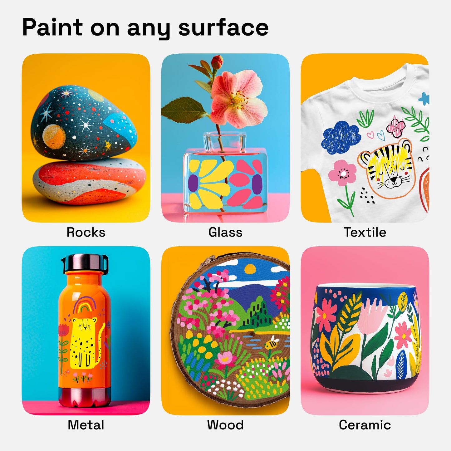 ARTISTRO Vibrant Acrylic Paint Markers for Rock, Fabric, Glass, Wood, Paper, Ceramic, Canvas & More - 24 Dual-Tip Paint Pens (Dot & Fine) - Quick Dry, Teacher Classrooms Must Have, Drawing Markers