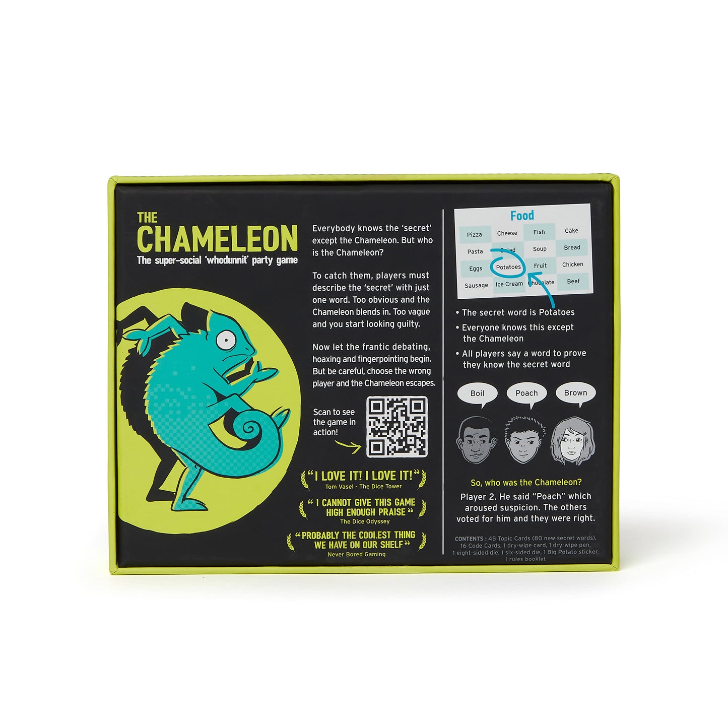 The Chameleon: Award-Winning Bluffing Board Game for Family, Adults & Friends | Includes 80 Extra Secret Words | Who is The Imposter?