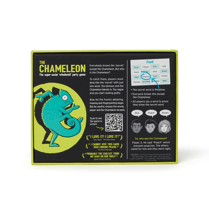 The Chameleon: Award-Winning Bluffing Board Game for Family, Adults & Friends | Includes 80 Extra Secret Words | Who is The Imposter?