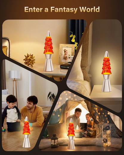 14.5 inches Liquid Motion Table Lamp: Tree Lave Lamp for Mother's Day/Mom Gifts, Mood Lighting Christmas Indoor Decorations Night Light for Kids and Adults