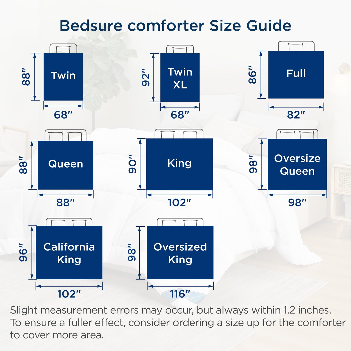 Bedsure Comforter Duvet Insert - Quilted Comforters Queen Size, All Season Duvet, Down Alternative Bedding Comforter with Tabs(White,Queen 88"x88")