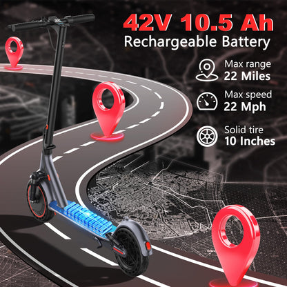 Maxshot Electric Scooter, 8.5" /10" /14" Tire, 16/19/22 Mph Top Speed, 12/16/21/27/28/49/50 Miles Long Range, Folding Escooter for Adults and Kids with Seat Bag, Dual Braking, Dual Suspension, App