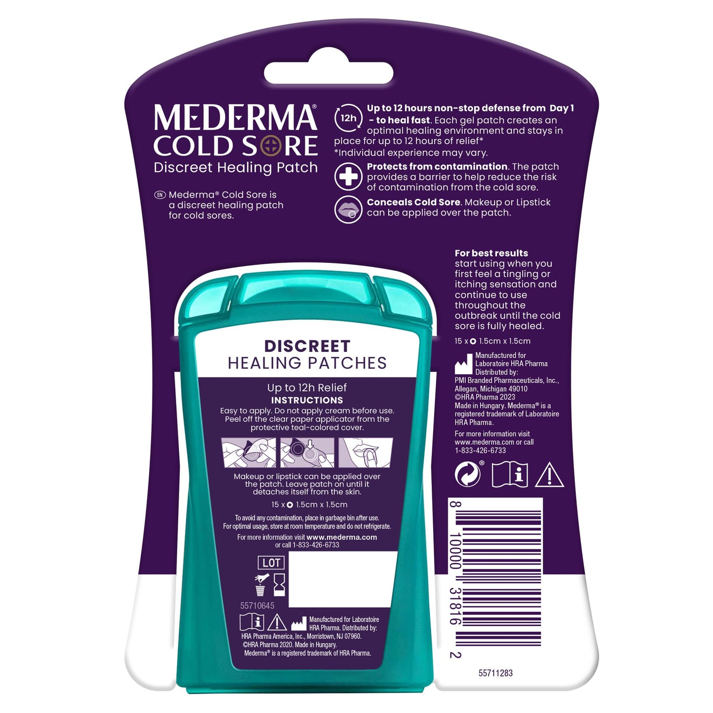 Mederma Fever Blister Discreet Healing Patch - A Patch That Protects and Conceals Cold Sores - 15 Count