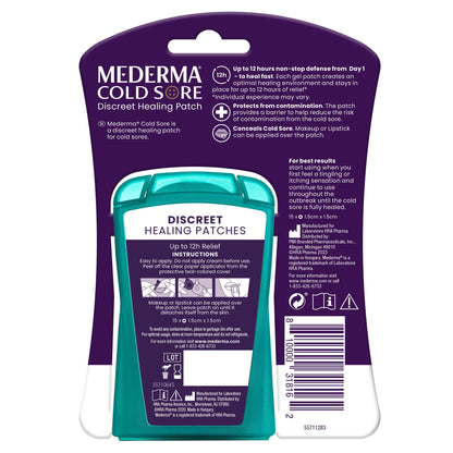 Mederma Fever Blister Discreet Healing Patch - A Patch That Protects and Conceals Cold Sores - 15 Count