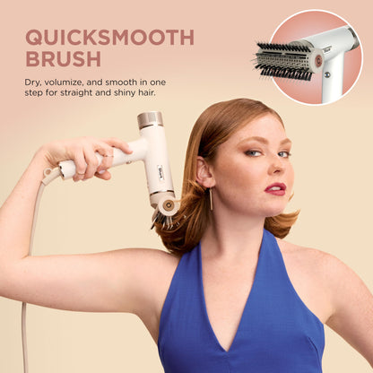 Shark Hair Dryer | SpeedStyle | No Heat Damage Hair Styling Tool | 3 Styling Tools Included | Portable & Powerful Blow Dryer | Best for Straight & Wavy Hair | Silk | HD331