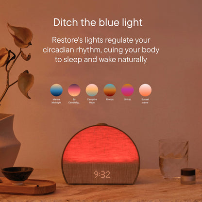 Hatch Restore 3 | Science-Backed Sleep Audio, Circadian Lighting (Greige)