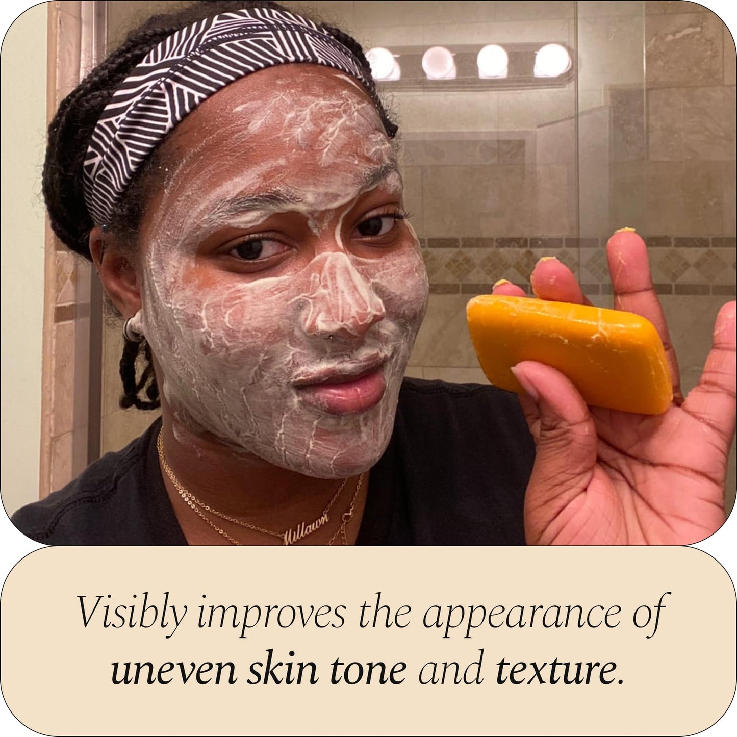 Glo Melanin Organic Turmeric Soap for Dark Spots, Soap for Face, All Natural Face Wash