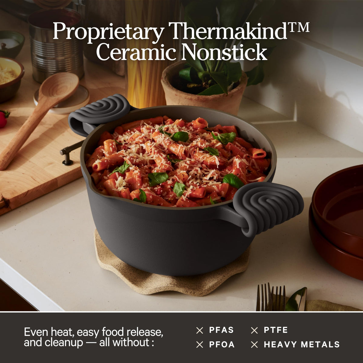 Our Place Perfect Pot, 6.5 Qt Nonstick Ceramic Pot & Dutch Oven with Lid
