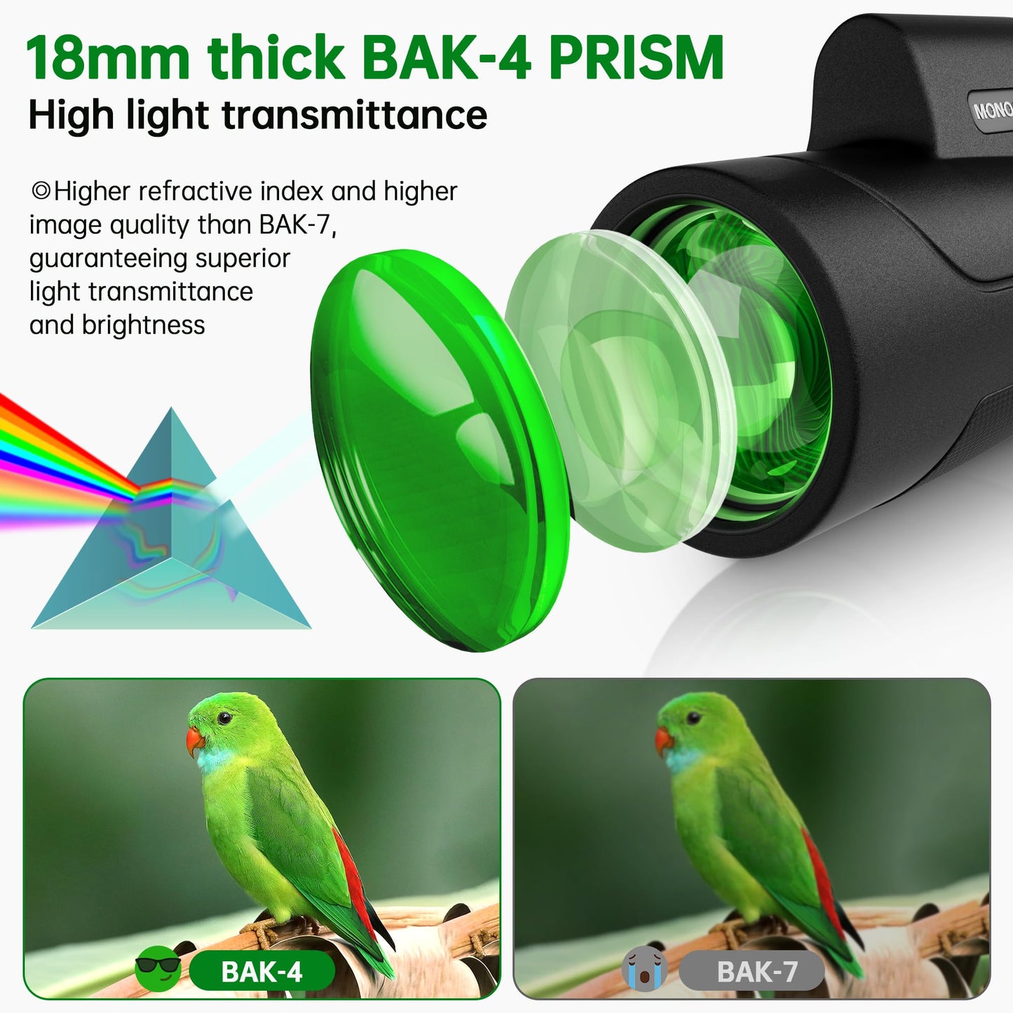 80x100 Monocular Telescope High Powered for Smartphone High Definition Monoculars for Adults with Adapter/Tripod for Bird Watching Hiking Hunting Camping Traveling Outdoor Wildlife-2025 Update