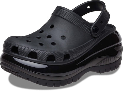 Crocs Mega Crush Clog - Unisex Clogs - Thermoplastic Upper - Adjustable Ankle-Sling - Flexible - Rubber Tread Black Men's 6, Women's 8 Medium