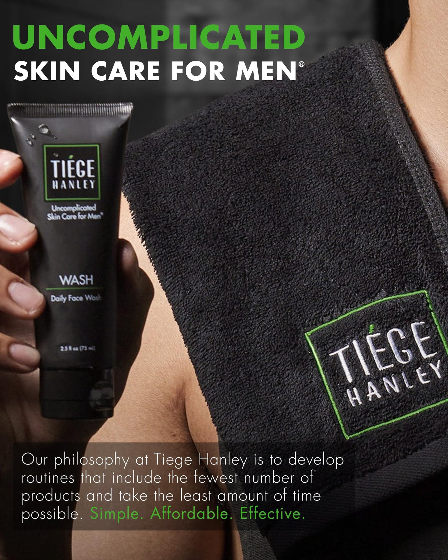 Tiege Hanley Men’s Skin Care Set, Anti-Aging Routine (System Level 3) – Face Wash, Scrub, Moisturizer, Eye Cream & Serum for Wrinkle Defense, Firm Skin & Long-Term Anti-Aging Protection