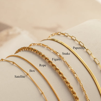 DEARMAY Gold Bracelets for Women 14K Real Gold Plated Jewelry Sets Stack Trendy Dainty Stackable Paperclip Rope Snake Box Figaro Chain Bracelets Pack Costume Fashion Filled Gifts