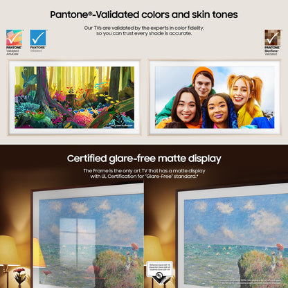 SAMSUNG 55-Inch Class QLED 4K LS03D The Frame Series Quantum HDR Smart TV w/Dolby Atmos, Art Mode, Anti-Reflection, Customizable Frame, Slim Fit Wall Mount with Alexa Built-in (QN55LS03D, 2024 Model)