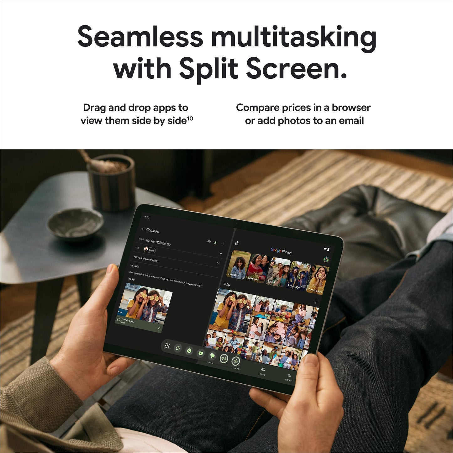 Google Pixel Tablet - Android Tablet with 11-Inch Screen and Extra-Long Battery Life - Hazel - 8 GB RAM - 256 GB