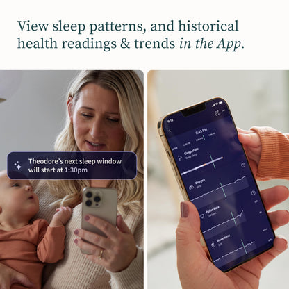 Owlet Dream Sock - FDA-Cleared Smart Baby Monitor - Track Live Pulse (Heart) Rate, Oxygen in Infants - Receive Notifications - Bedtime Blue